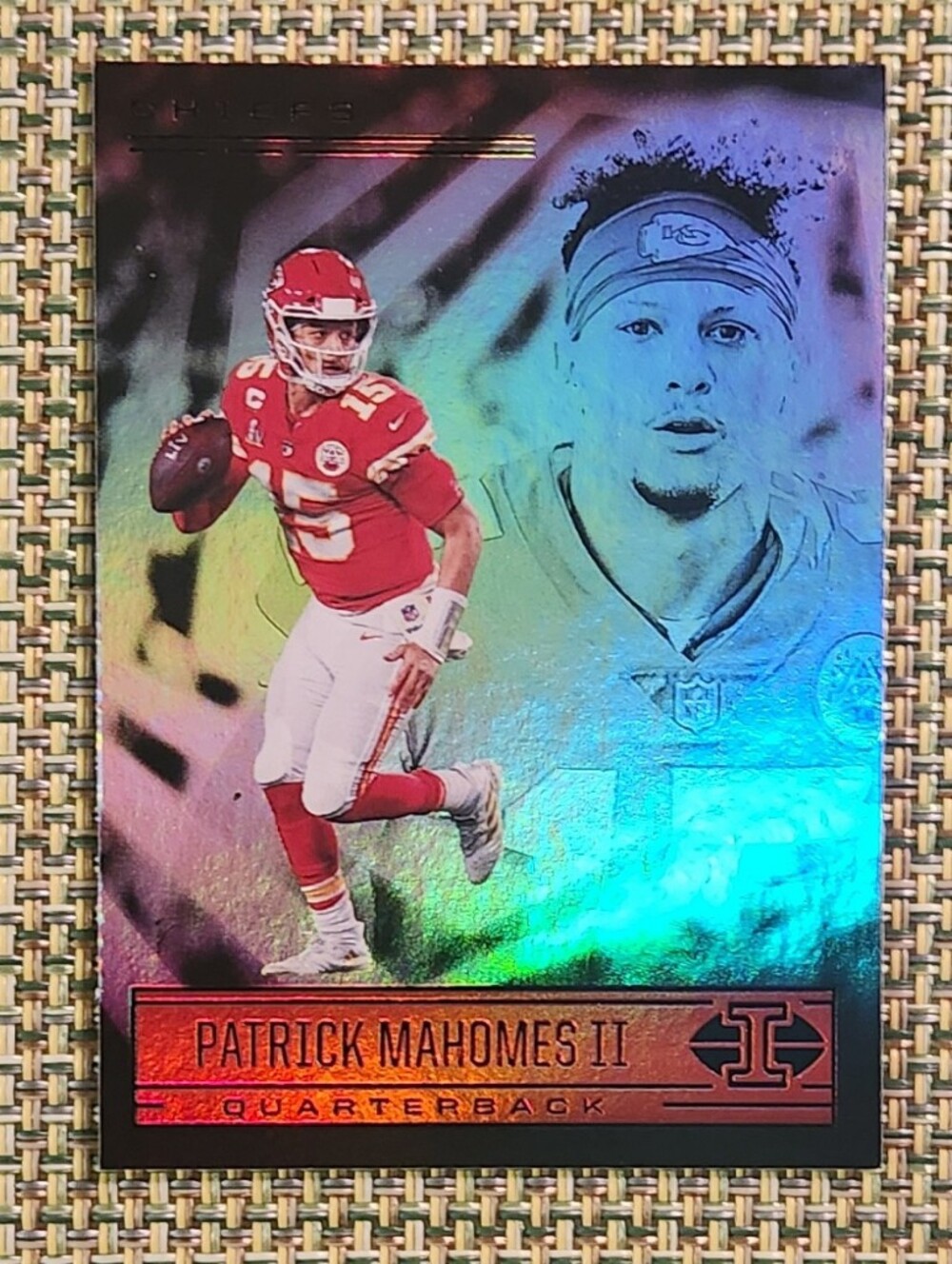 Patrick Mahomes II Holographic Football Card
